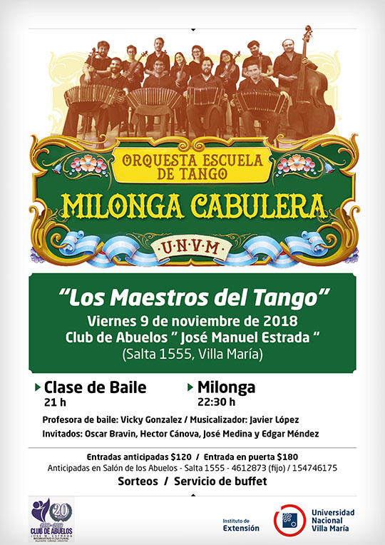 Milonga Cabulera, nueva edición, Orquesta Escuela de Tango UNVM