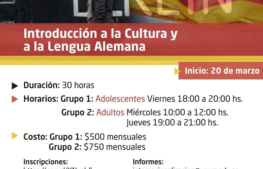 Taller: Introducción a la Cultura y a la Lengua Alemana