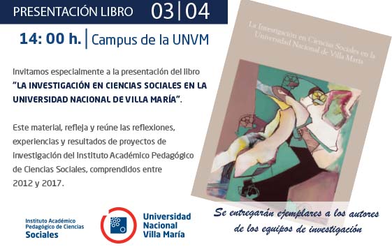 Presentarán libro sobre investigación social en la UNVM