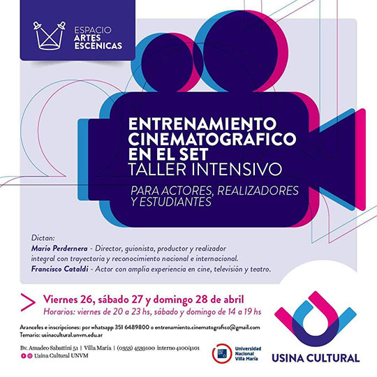 Taller entrenamiento cinematográfica