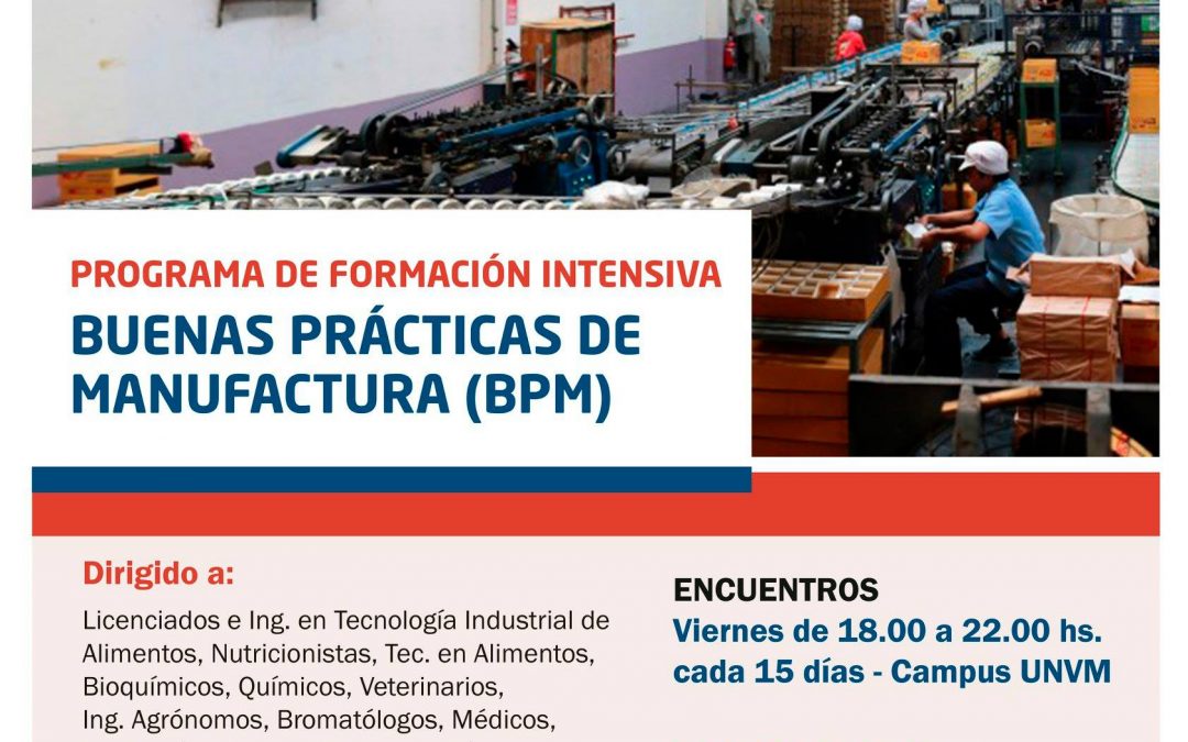 Programa de Formación Intensiva en Buenas Prácticas de Manufactura