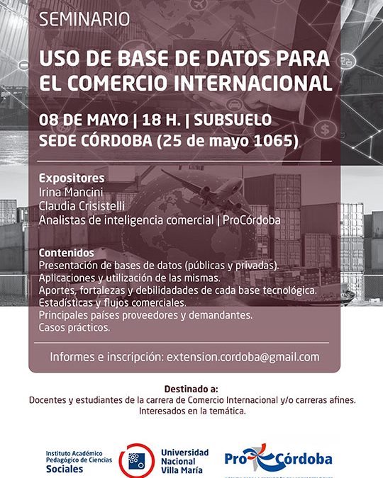 Uso de base de datos para el Comercio Internacional