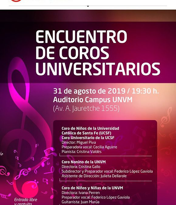 Encuentro de Coros Universitarios en la UNVM