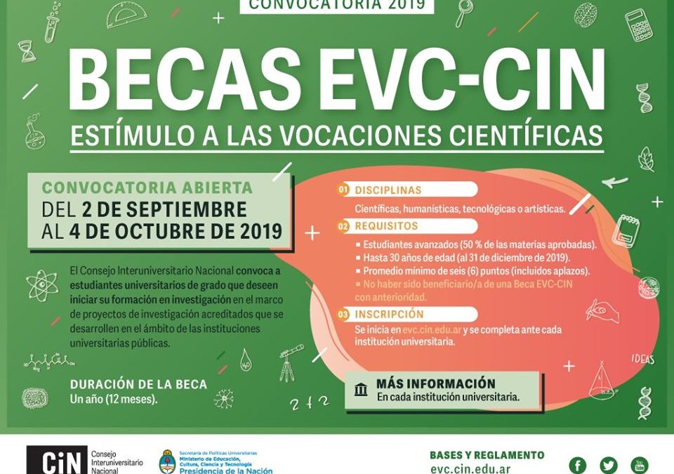 Convocatoria: Becas de Estímulo a las Vocaciones Científicas