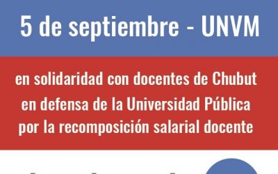 Adhesión al paro en solidaridad con los docentes de Chubut