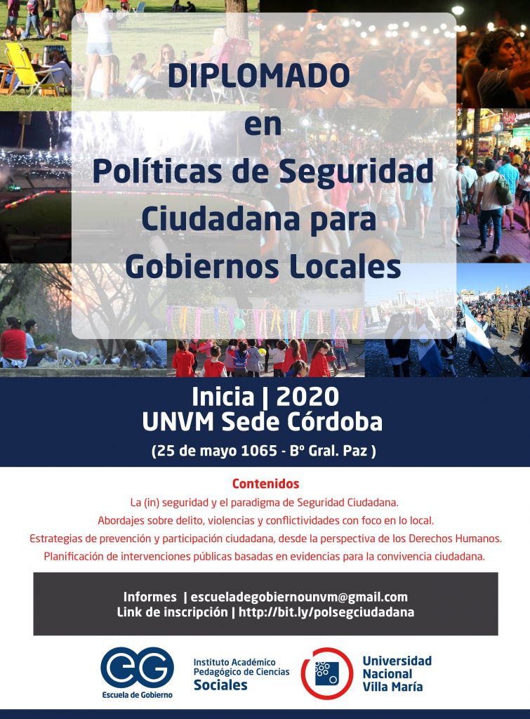 Diplomado en Políticas de Seguridad Ciudadana para Gobiernos Locales | UNVM