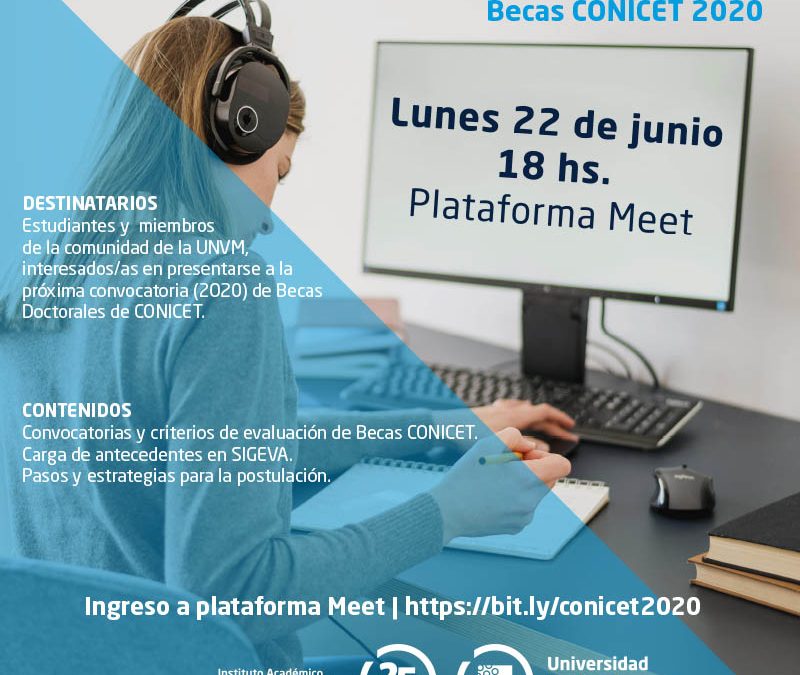 Sociales: reuniones informativas sobre Becas Conicet 2020