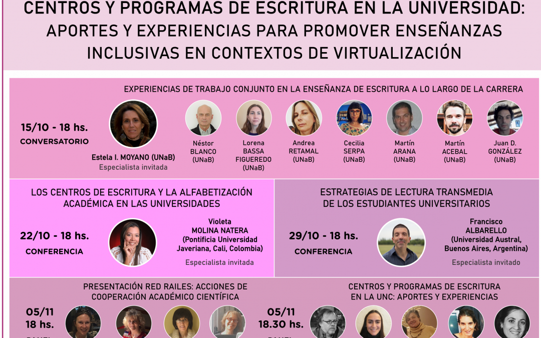 Jornadas virtuales “Centros y Programas de Escritura en la Universidad”