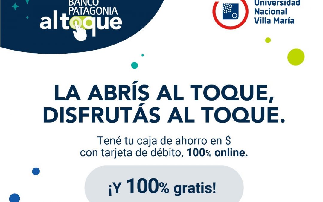 Beneficio de Banco Patagonia para estudiantes de la UNVM