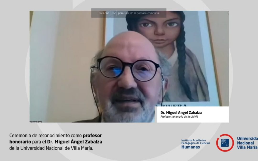 Miguel Ángel Zabalza fue reconocido como «Profesor Honorario»