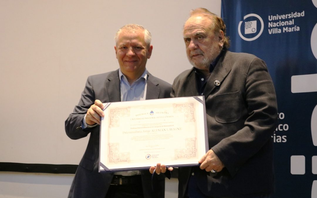 Jorge Alemán Lavigne, “Profesor Honorario” de la UNVM