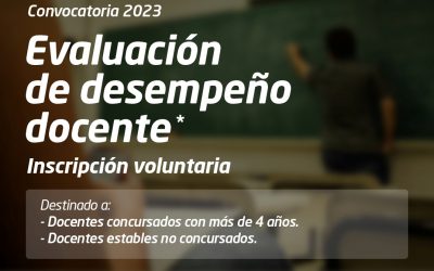 “Evaluación de desempeño docente”: Convocatoria 2023
