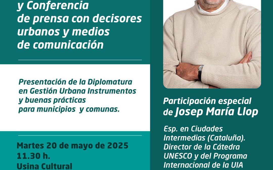 Conversatorio: Josep María Llop disertará en la UNVM