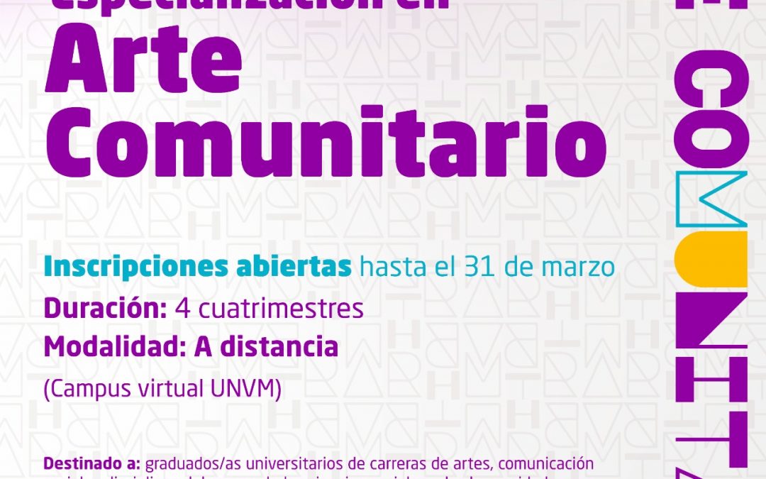 Epecialización en Arte Comunitario